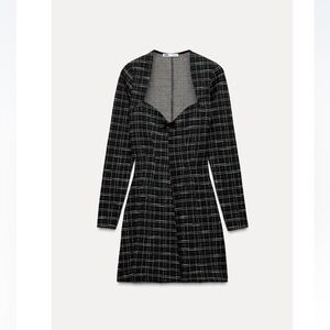Zara Monochrome Checkered dress mini